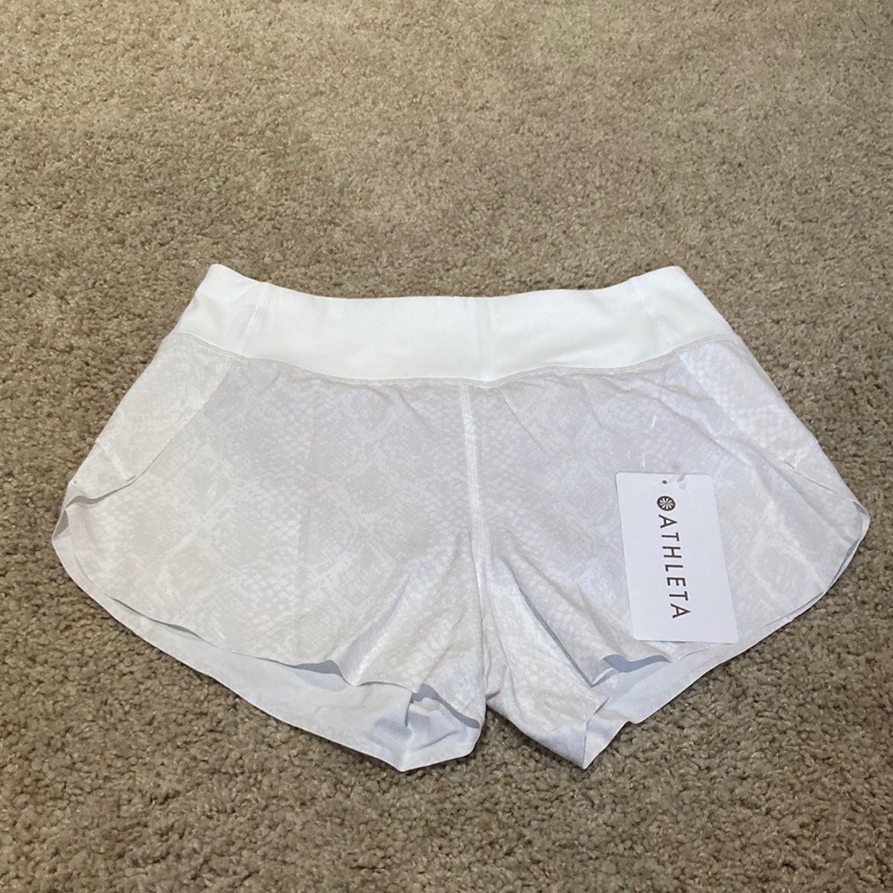 WHITE SNAKE SKIN ATHLETA SHORT